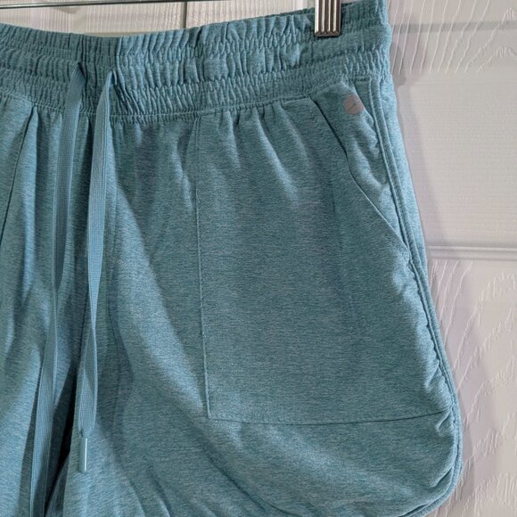 Danskin Women's Reverie Shorts Blue Ocean Heather, Size Small, Side Pockets - Picture 3 of 10